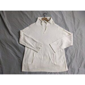 Talbots Sweater Cream Turtleneck Pullover Cotton Modal Blend Womens Lp